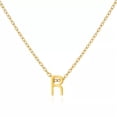 thumbnail image 1 of HOOUN 1pcs 316 Stainless Steel Cute Small Initial A-Z Letters Pendant Chain Necklace -LETTER R, 1 of 9