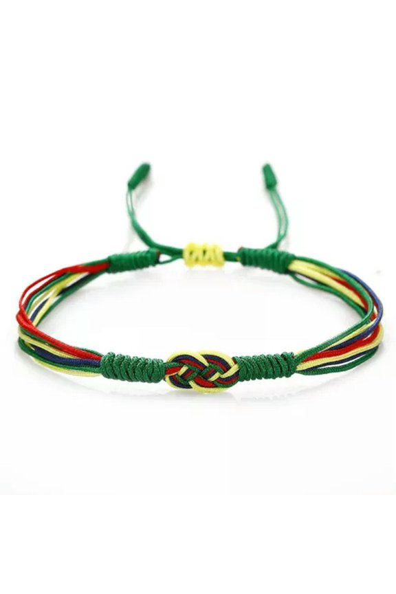 1pcs Handmade Infinity Knot National Flag Design Lucky Rope Bracelet Adjustable-08