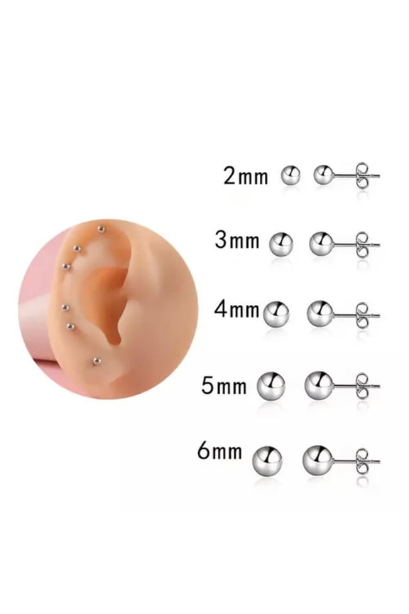2 Pcs Industrial Scaffold Bar Ear Lip Piercing Barbell Stianless Steel Gift-3 mm