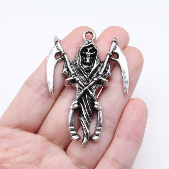 HOOUN 20 Pcs Antique Silver Death sickle Charms Pendant 55x39MM B16740