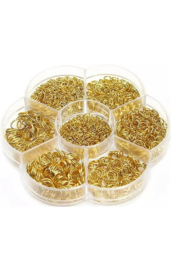 200pcs Gold Strong 1*5mm Stainless steel Jump Ring Split Ring Jewelry Findings
