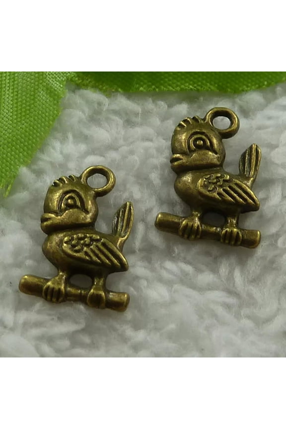 200pcs bronze plated bird charms 19X12mm B2919