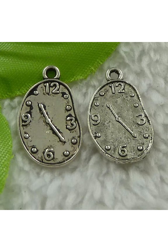 200pcs tibet silver clock charms 22X13mm B3268