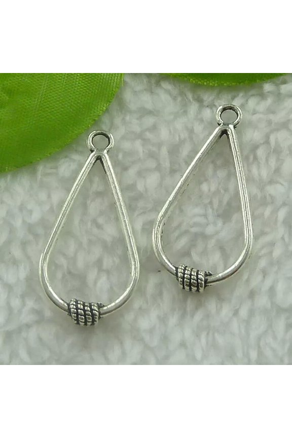 200pcs tibet silver ellipse charms pendant 36X17mm B2003