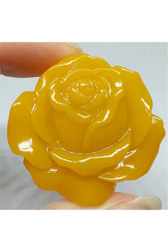 2022 Natural jade yellow jade Pendant jewelry Amulet statue roses
