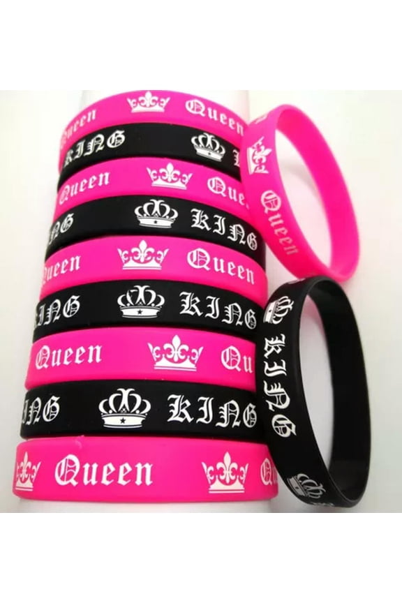 20PCS King Queen Bracelets Wristbands Gift for wife and husband Lovers Jewelry