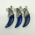 thumbnail image 1 of HOOUN 20pcs Natural Lapis Lazuli Stone Wolf Tooth Pendant Necklace Wholesale Amulet, 1 of 3