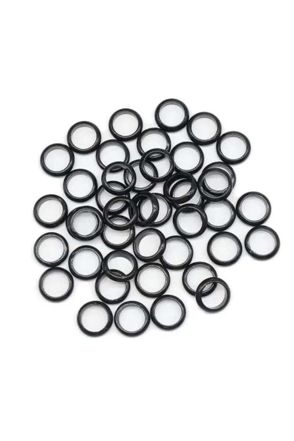 20pcs Ring Jewelry Natural Agate Gemstone Mix Colorful Rings Wholesale Lots-Obsidian-内径18~20mm