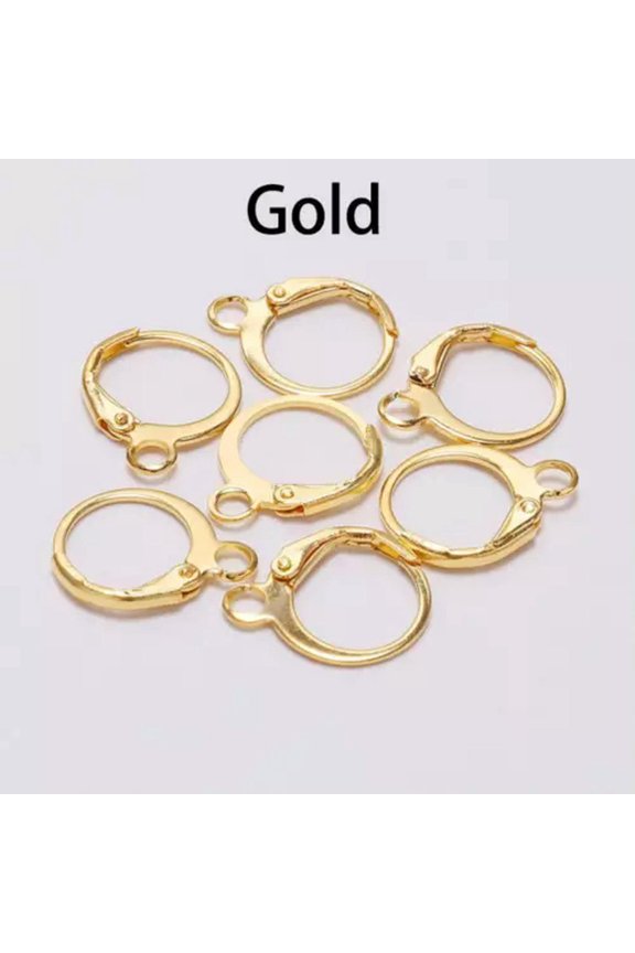 20pcs/lot French Lever Earrings Hooks Wire Settings Base Hoops Earring Findings-Gold Earrings Hooks