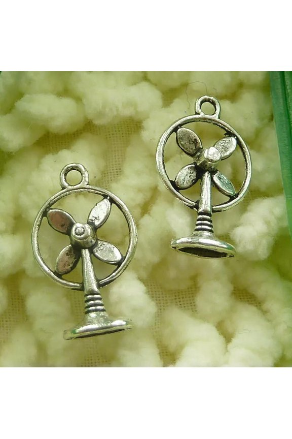 210 Pcs Tibetan Silver Electric Fan Charms 20X12MM S2076 DIY Jewelry Making