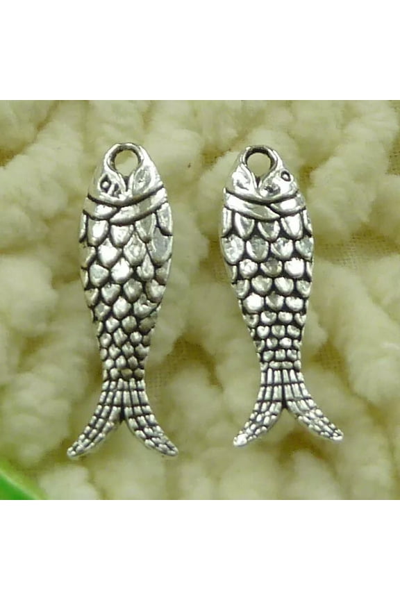 210 Pcs Tibetan Silver Fish Charms Pendant 23X7MM S3430 DIY Jewelry Making