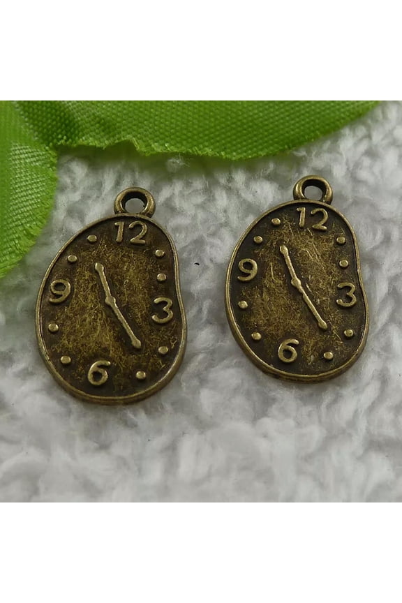 212 pcs bronze plated clocks and watches charms 22x13mm B4113