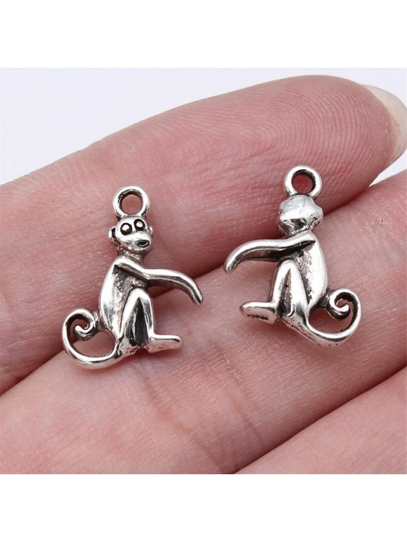 220 Pcs Tibet Silver Monkey Charms Pendants 17X13MM Diy Crafts D17118