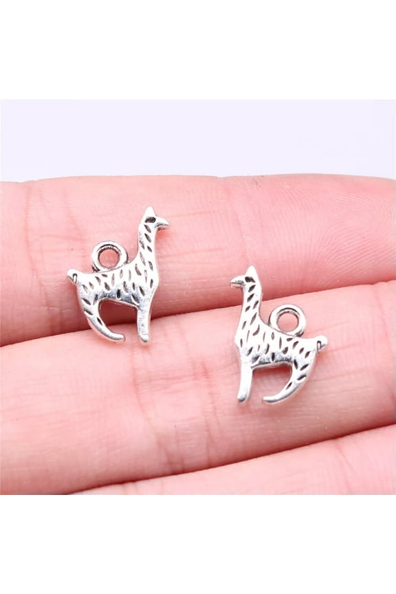 240 Pcs Antique Silver Alpaca Charms Pendant 16X12MM C15232