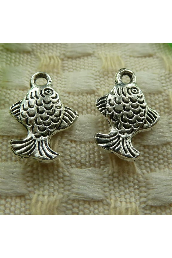 240 Pcs Tibetan Silver Fish Charms Pendant 16X11MM S3754 DIY Jewelry Making