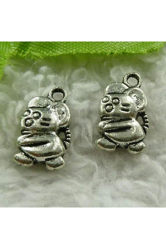 240pcs tibet silver mouse charms 15X8mm B3757