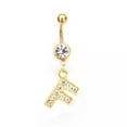 thumbnail image 1 of HOOUN 26 Letter Belly Navel Ring Sexy Drop Dangle Body Piercing Women Jewelry -6, 1 of 9
