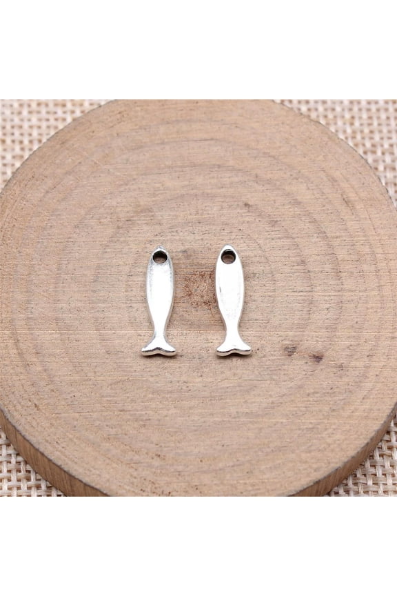 280 Pcs Tibetan Silver Fish Charms Pendant 16x5MM DIY Jewelry Making C11602