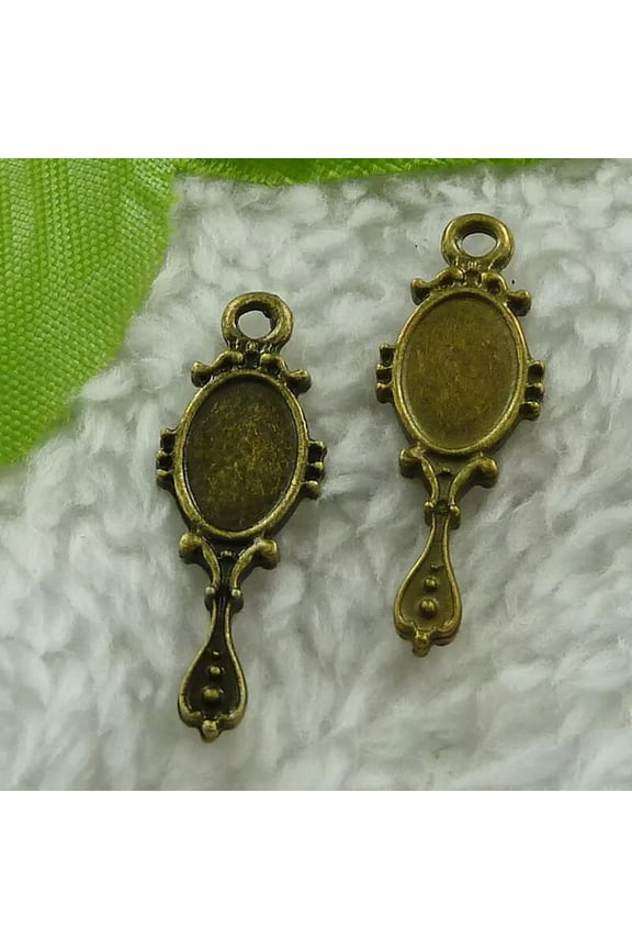 280 pcs bronze plated mirror frame charms 29x10mm B3012