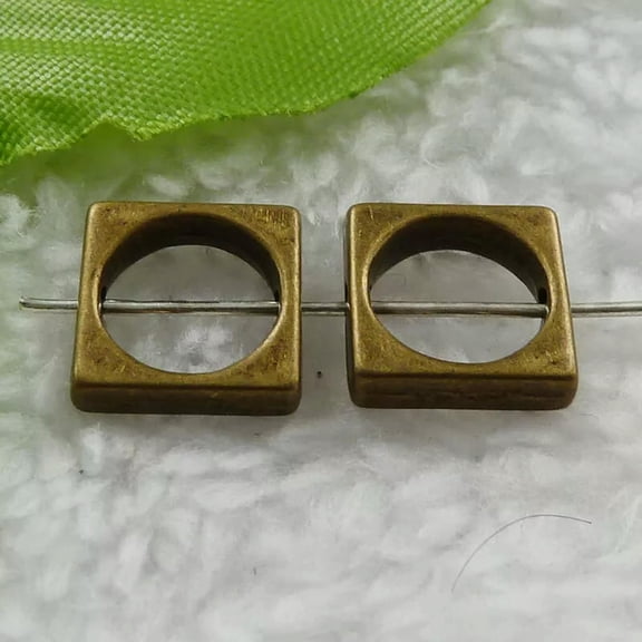 HOOUN 280 pcs bronze plated square spacers 11x11mm B1447