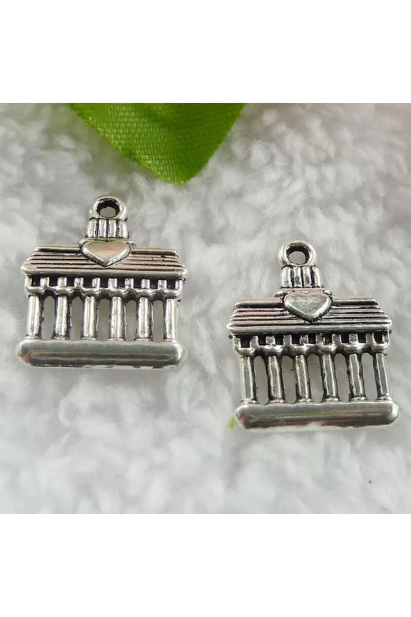 280 pcs tibet silver house charms 18x15mm B037