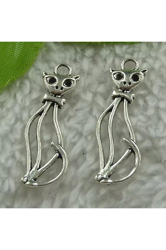 280pcs tibet silver fox charms pendant 34X11mm B3383