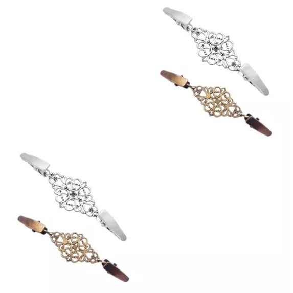 HOOUN 2Pcs dress cinch clip sweater shawl clips retro sweater clips Vintage Women-2x
