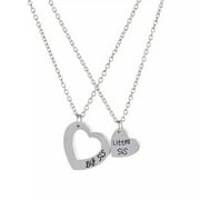 HOOUN 2pcs Sister Necklace Matching "Little Sister Big Sister" Pendant Necklace D Yyq
