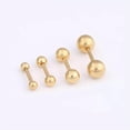 thumbnail image 1 of HOOUN 2x Ear Cartilage Stainless Steel Barbell Helix Tragus Stud Piercing Bar Earring-Gold-4mm, 1 of 9