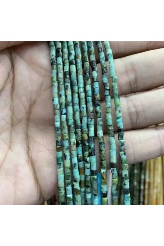 2x2mm Natural Gemstone Tube Shape Tiny Round Loose Beads for DIY Jewelry Making-15.phoenix jasper-2mm