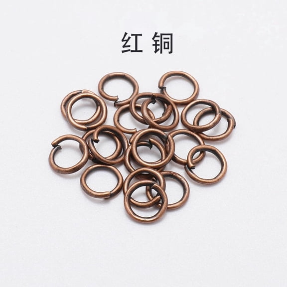 HOOUN 3~20mm Open Jump Rings Loops Split Rings Connectors for DIY Jewelry Making-0.7X7MM-2000PCS-Red Copper