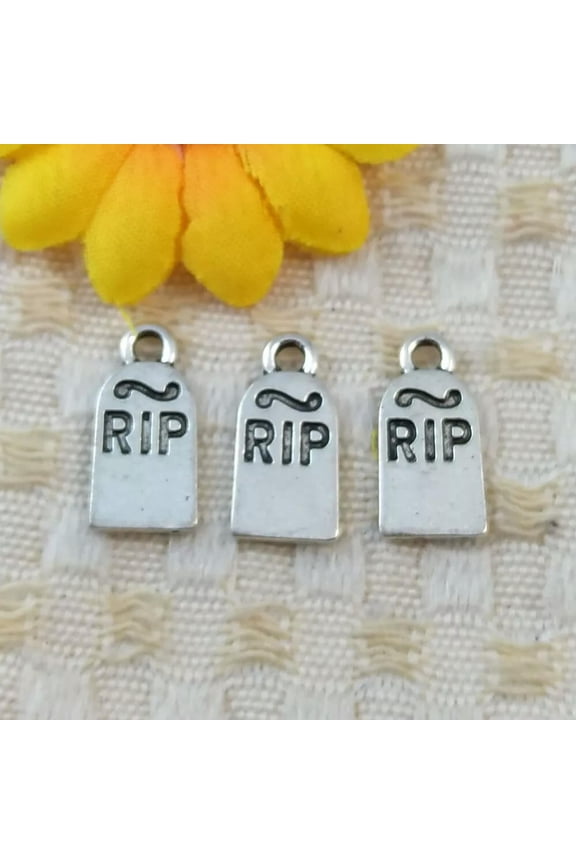 300 Pcs Tibetan Silver RIP Charms Pendant 16x8MM S5238 DIY Jewelry Making