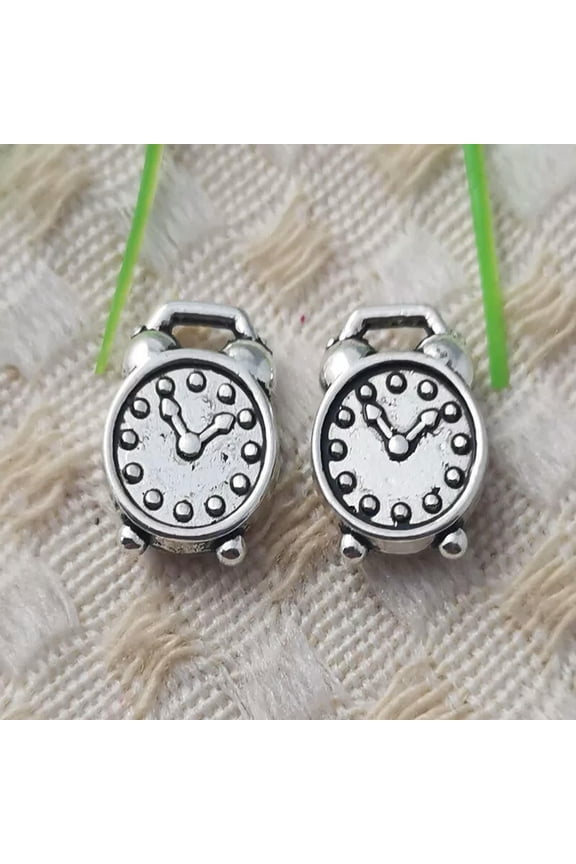 300 Pcs Tibetan Silver alarm clock Charms 13x10MM S5129 DIY Jewelry Making