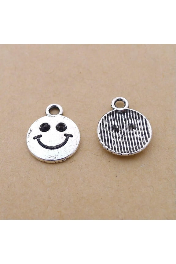 300 Pcs Tibetan Silver smiling face Charms 14x11MM Y36661 DIY Jewelry Making