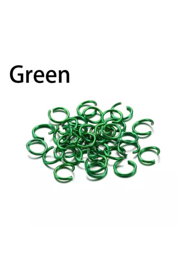 300pcs/lot Soft Open Jump Ring Split Rings Connectors DIY Jewelry Finding Making-Green Jumper Rings-6mm 300pcs/lot