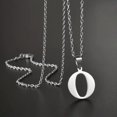 thumbnail image 1 of HOOUN 316L Stainless Steel Silver Gold A to Z Letters Pendant Chain Necklace Jewelry-Silver-SILVER O, 1 of 7