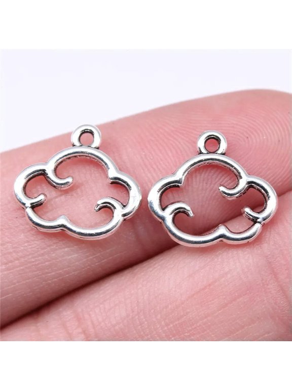 320 Pcs Antique Silver Clouds Charms Pendant 15x13MM C14938