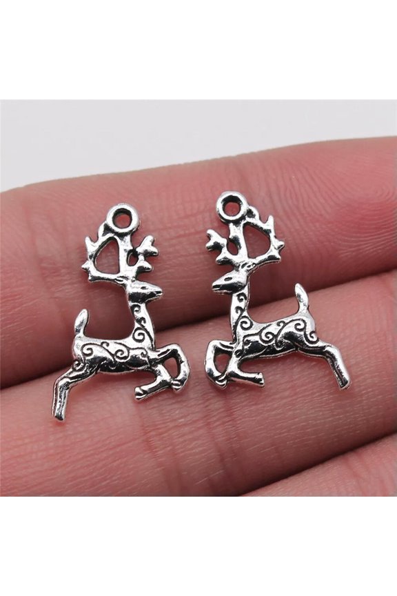 320 Pcs Tibet Silver Deer Charms 20X14MM B15009