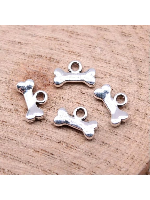 320 Pcs Tibetan Silver Dog bones Charms Pendant 10X7MM DIY Jewelry Making C14837
