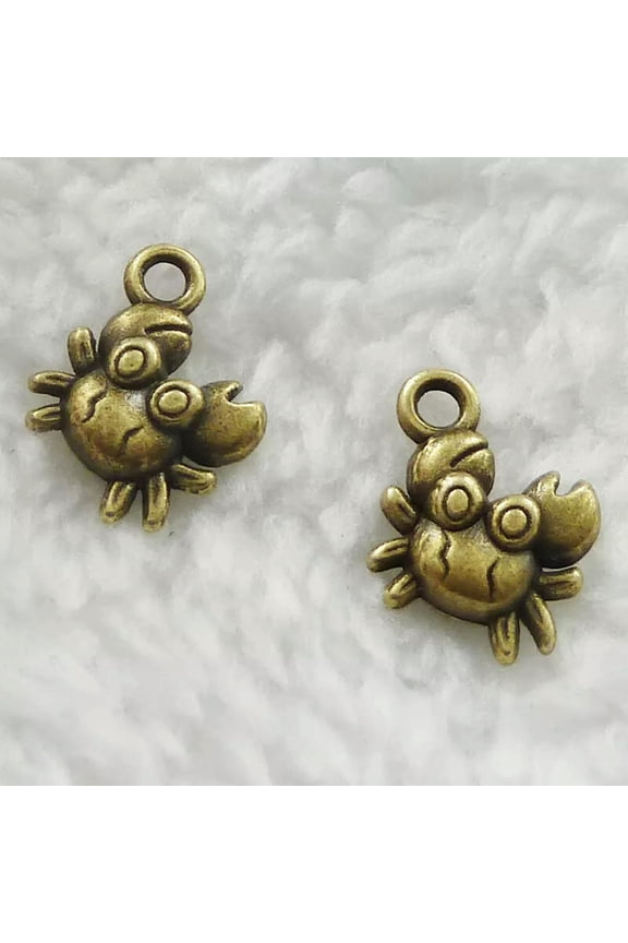 320 pcs bronze plated crab charms 12x11mm B268