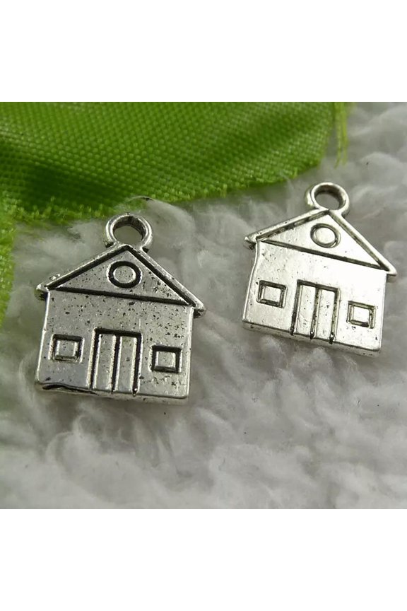 320 pcs tibet silver house charms 16x13mm B4065