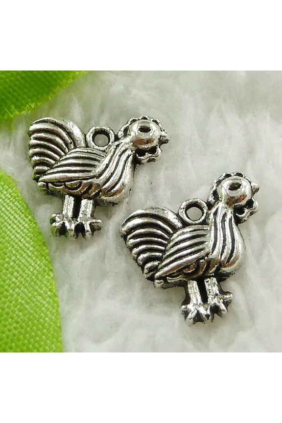 320pcs tibet silver chicken charms 15X14mm B1598