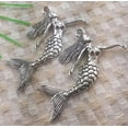 thumbnail image 1 of HOOUN 36 Pcs Tibetan Silver mermaid Charms Pendant 58x40MM S4959 DIY Jewelry Making, 1 of 3