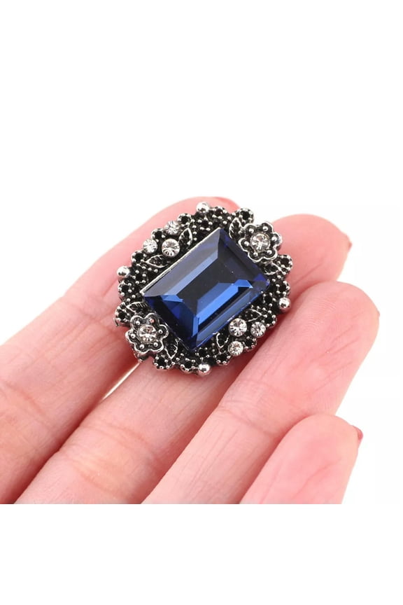 3D Crystal Chunk Charm Snap Button Fit 18mm Snap Necklace/Bracelet Jewelry