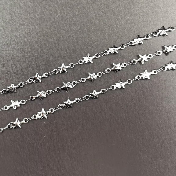 HOOUN 3meter Stainless steel Welding Chain Star Chain Link Jewelry Finging Marking DIY