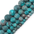 thumbnail image 1 of HOOUN 4-12mm Natural Turquoises Howlite Sediment Round Loose Beads for Jewelry Making-1 American turquoise-12mm 36pcs beads, 1 of 9