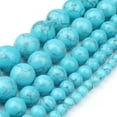 thumbnail image 1 of HOOUN 4-12mm Natural Turquoises Howlite Sediment Round Loose Beads for Jewelry Making-blue howlite-6mm 61pcs beads, 1 of 9