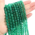 thumbnail image 1 of HOOUN 4 6 8 10mm Natural Gemstone Smooth Round Loose Beads For Jewelry Making DIY 15.5-Green Agate-6mm 60-62pcs, 1 of 9
