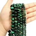 thumbnail image 1 of HOOUN 4 6 8 10mm Natural Gemstone Smooth Round Loose Beads For Jewelry Making DIY 15.5-Green Tiger Eye-4mm 88-90pcs, 1 of 9
