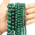 thumbnail image 1 of HOOUN 4 6 8 10mm Natural Gemstone Smooth Round Loose Beads For Jewelry Making DIY 15.5-Malachite-6mm 60-62pcs, 1 of 8